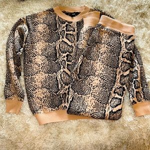 Animal Print Knit Jogger